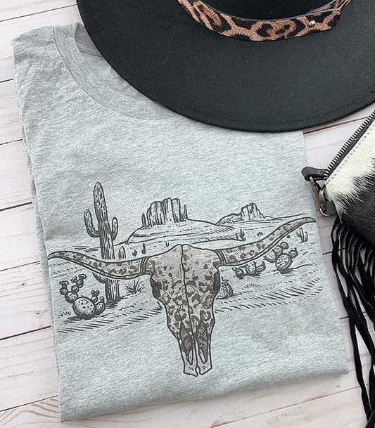 Grey Desert Steer Head