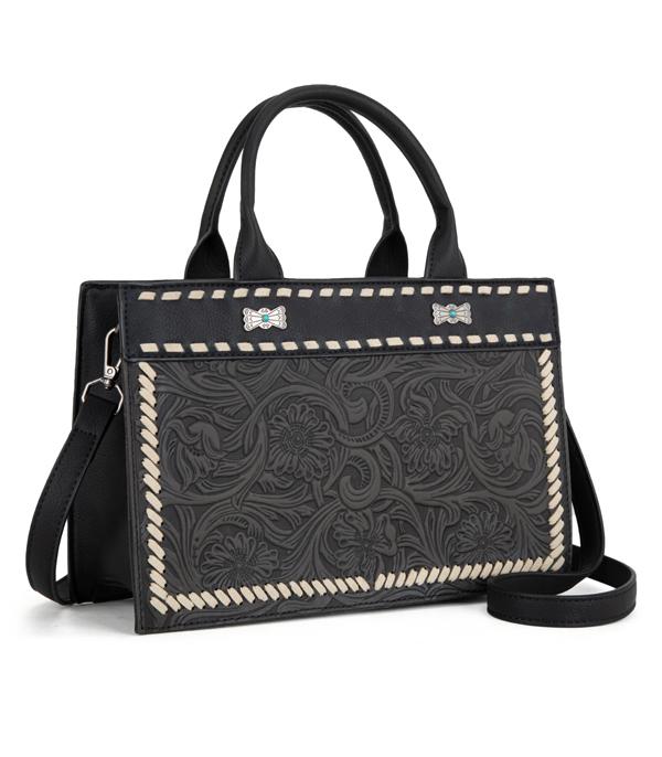 Tooled Fringe Tote/Crossbody