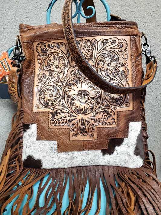 Tooled Sunflower Dual CC American Darling Handbag