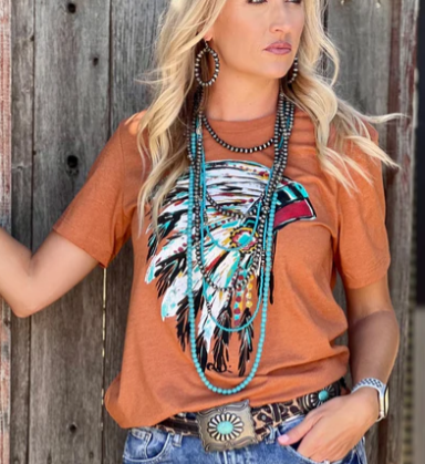 Callie Ann Stelter Watercolor Headdress Tee