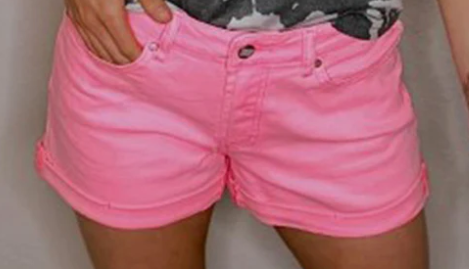 BACKROADS CUFFED SHORTS PINK