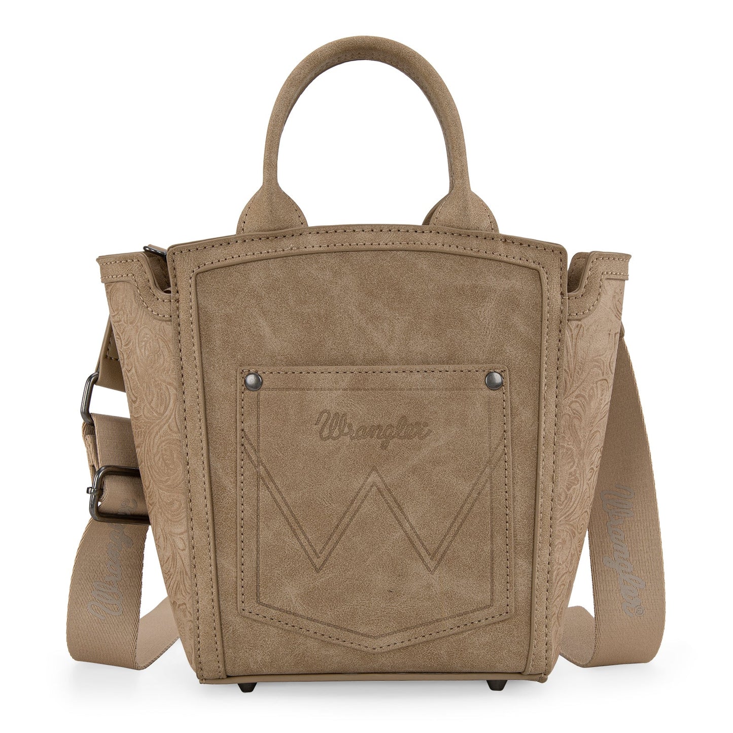 Wrangler Aztec Embroidered Floral Embossed Tote/CrossbodyWG211-8014