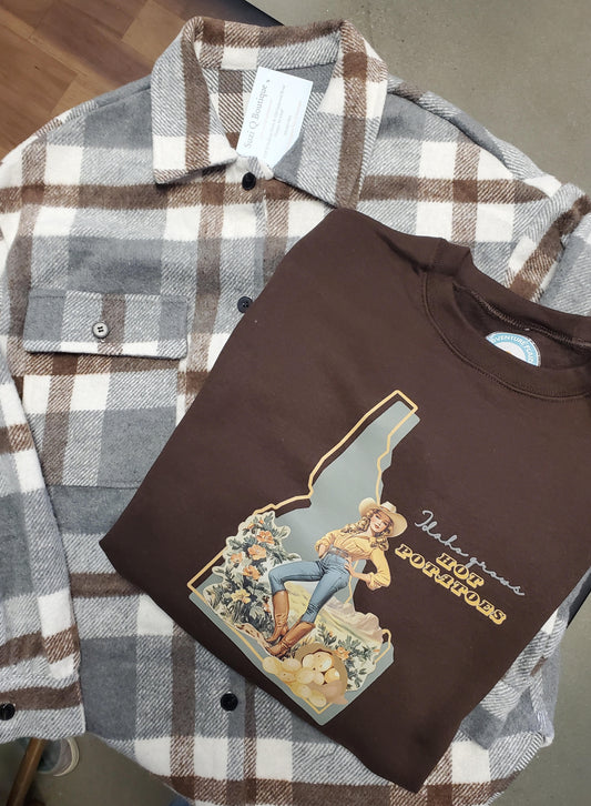 Idaho Grows Hot Potatoes Crewneck