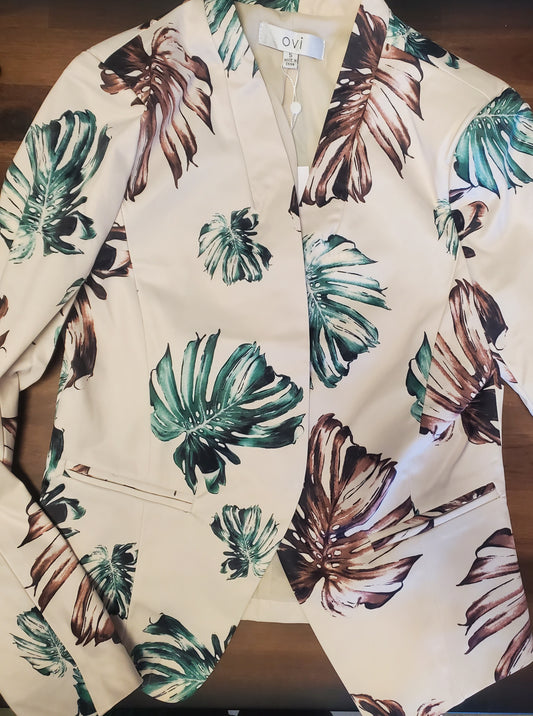 TROPICAL LEAF PRINT JACKET  vendor detail info
