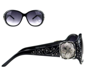Montana West Black Round Lens Cross Sun Glasses