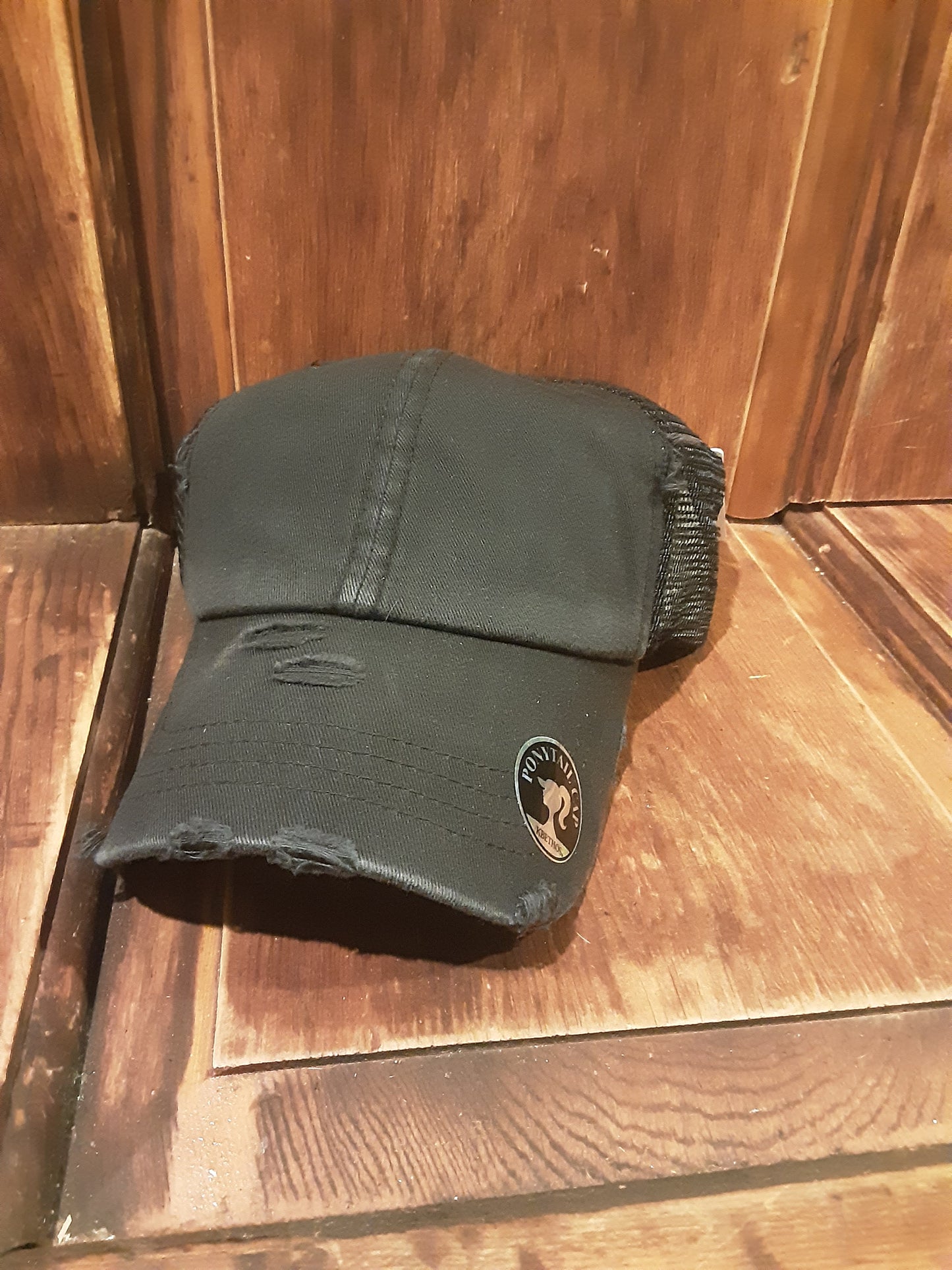 Black Ponytail Hat