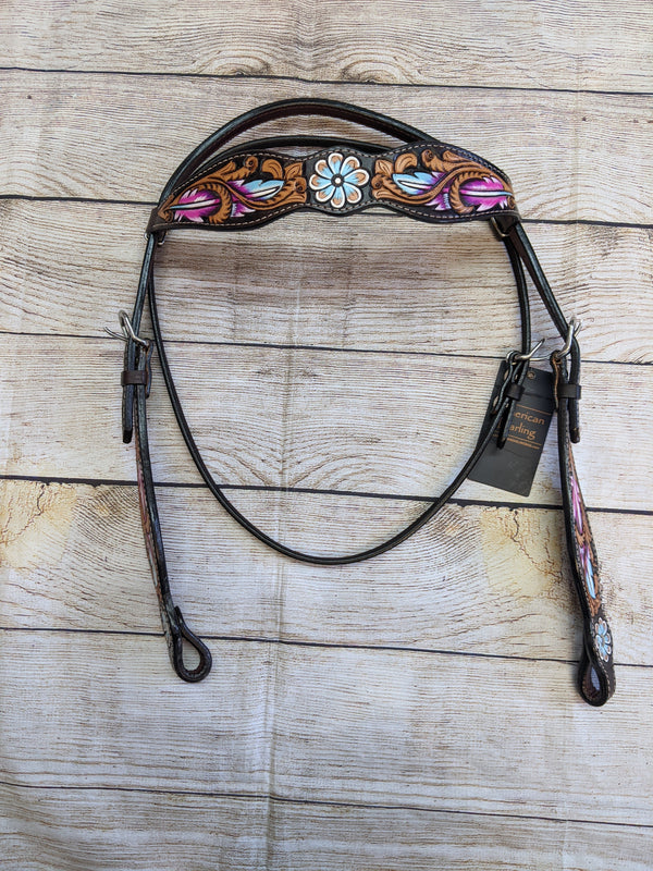 Tooled Leather Headstall
