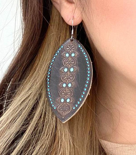 Oval Stone Earrings