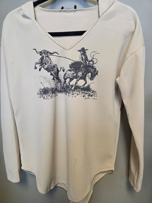 Steer Stopping V-Neck Hoodies