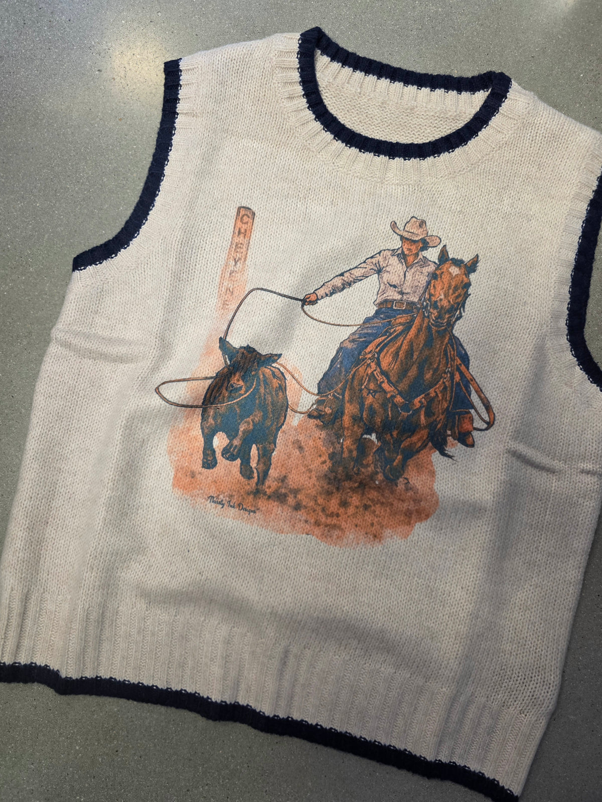 Knit Western Vest