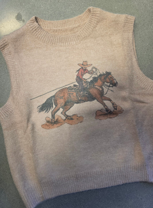 Knit Western Vest