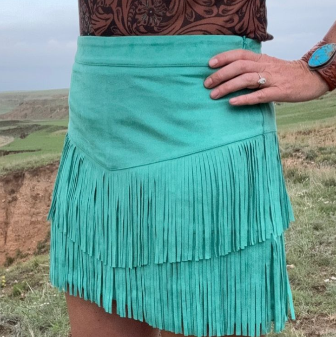 FORT WORTH FRINGE SKIRT