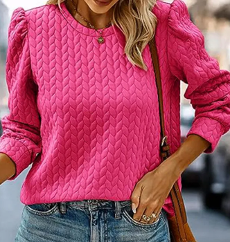 Texture Puff Sweatshirt