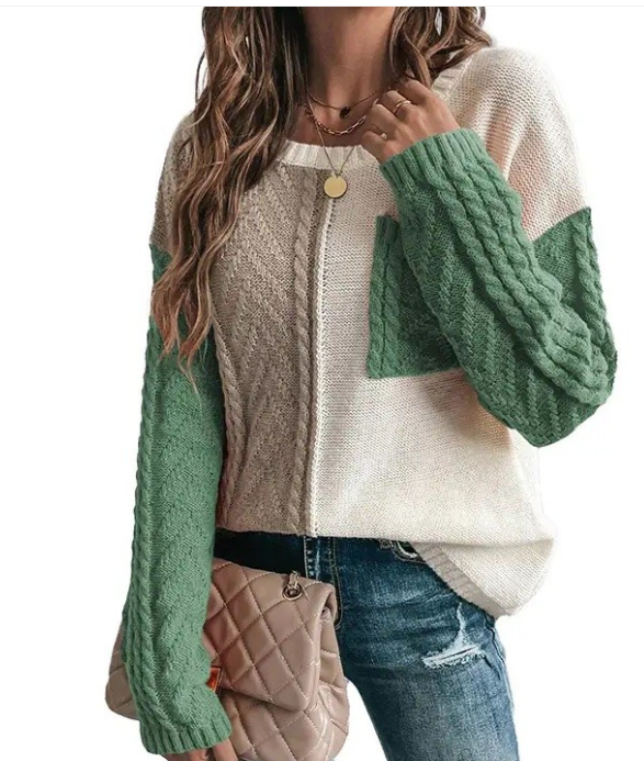 Color Block Knit sweater