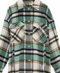 Oversized plaid flannel jacket