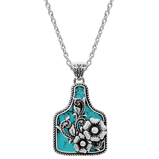 Turquoise and Rose Necklace