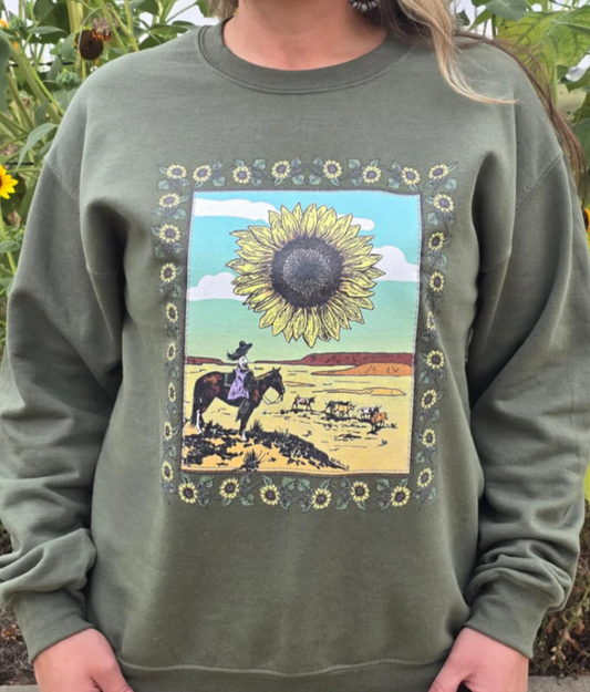 Sunflowers In The Draw Pullover