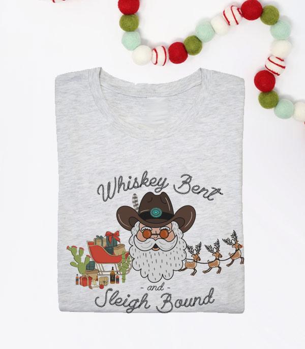 Whiskey Bent and Sleigh Bound T Shirt