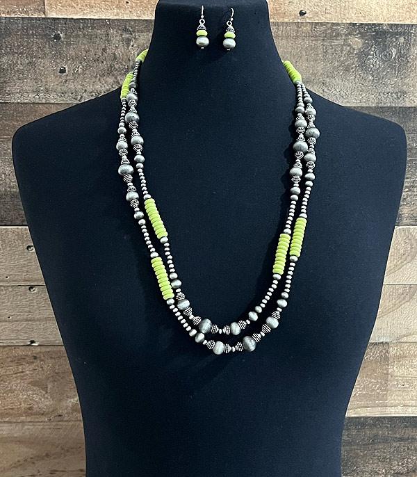Double Strand Beaded Necklace