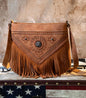 Brown Fringe O/S Handbag