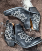 La Ponderosa Booties in Ebony - Ebony