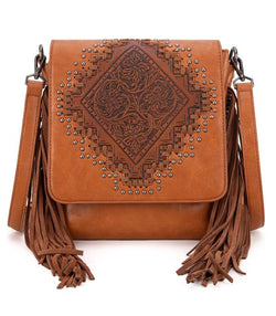 Montana West Tooled Fringe Collection Concealed Carry Crossbody