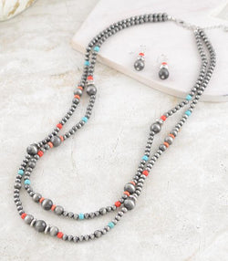 Multi Strand Navajo Pearl Bead Necklace