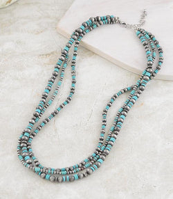 Multi Strand Navajo Pearl Bead Necklace