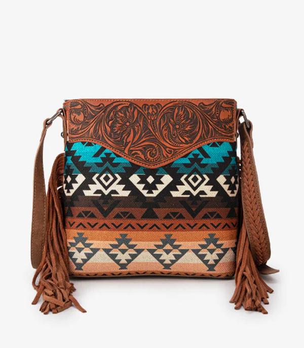 MONTANA WEST TOOLED WESTERN CROSSBODY PURSE