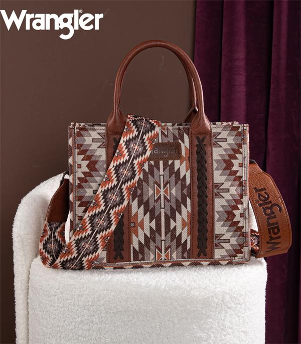 Wrangler Southwestern Pattern Dual Sided Print Concealed Carry Tote/Crossbody