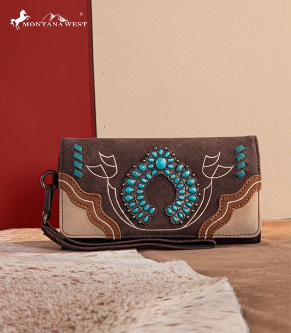 Montana West Squash Blossom Concho Collection Wallet