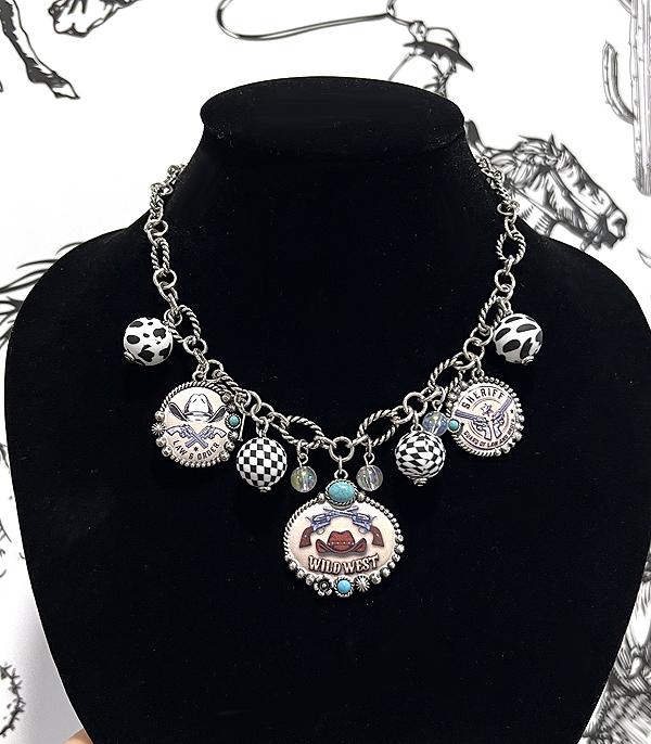 Vintage Cowboy Charm Necklace