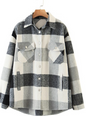 Oversized plaid flannel jacket