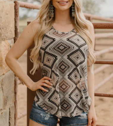 PRAIRIE LAKE MESH TANK TOP