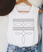 Cowboy Boots Toe Stitched Mineral Graphic Tank Top
