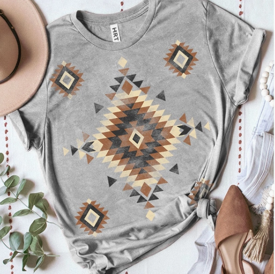 Southwestern Tribal Pattern Mineral Graphic Tee