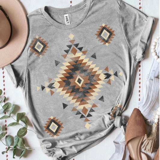 Southwestern Tribal Pattern Mineral Graphic Tee