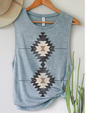 Vintage Aztec Mineral Graphic Tank Top