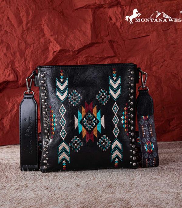 Aztec Embroidered Concealed Carry Crossbody
