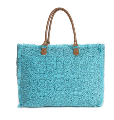Triple Fork Ranch Weekender Bag in Turquoise