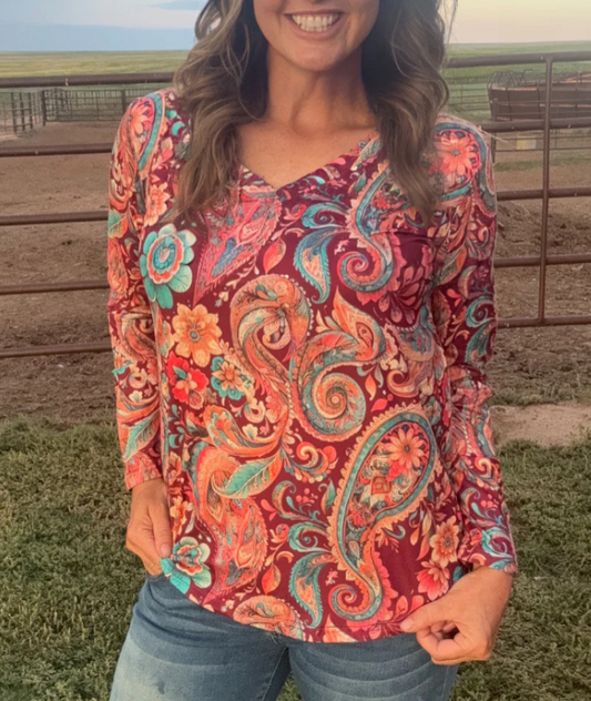 Paisley On The Plains Top