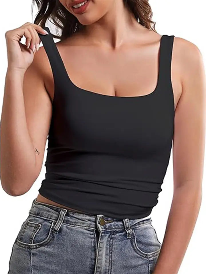 Square Collar Camisole Vest