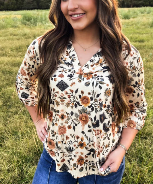 Rustic Bloom Top