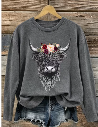Grey Highland Cow