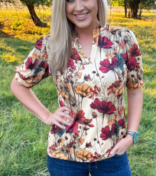Vintage Wildflower Top
