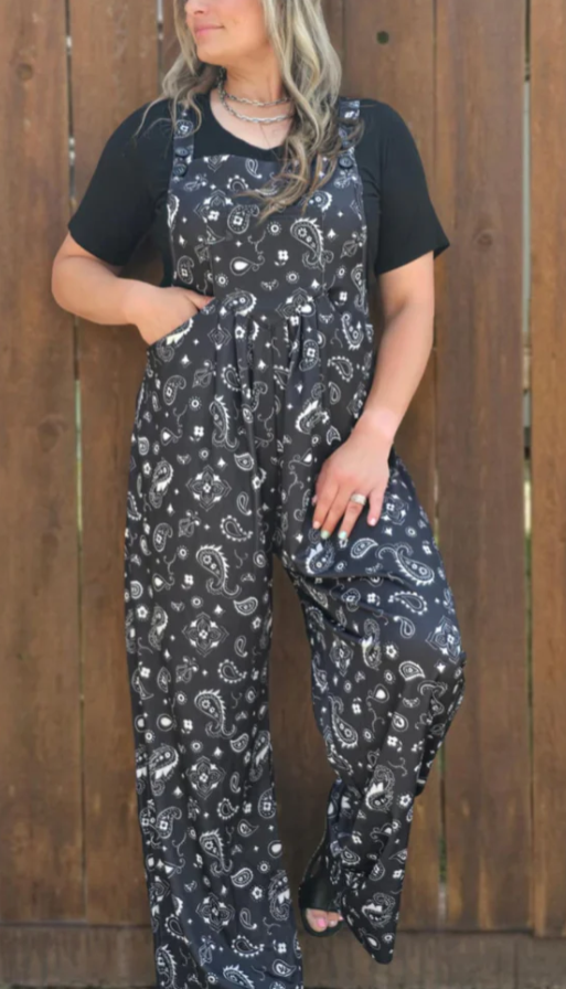 Bandana Babe Black Jumpsuit