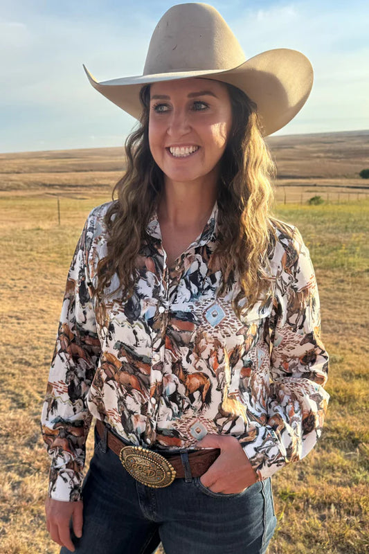 Open Range Button Up