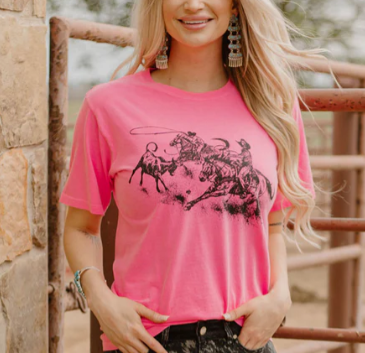 NEON PINK HIGH CALL TEE