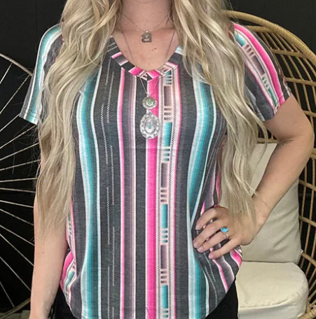 SERAPE CITY HEART TOP