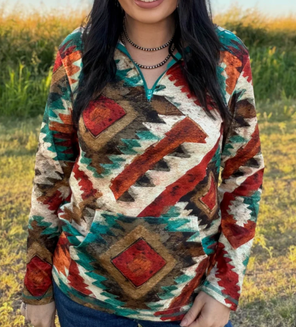 Aztec Sundown Pullover